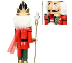 Cheap ECD GERMANY Casse-Noisette Soldat En Bois Décoration De Noël Traditionnel Couronne Noir 38Cm