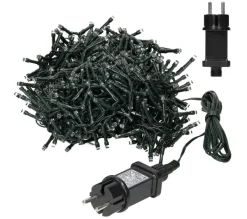 ECD GERMANY Guirlande Et Boule De Sapin^ Cha Ne Guirlande Lumineuse Led Blanc Froid 12M 360 Ampoules Ip44 Déco N El