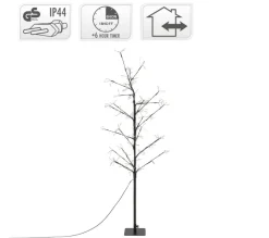 ECD GERMANY Sapin Et Accessoire^ Décoration D'Arbre Artificiel Avec 240 Led Blanc Chaud Avec Minuterie 120 Cm Ip44