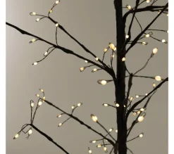 ECD GERMANY Sapin Et Accessoire^ Décoration D'Arbre Artificiel Avec 240 Led Blanc Chaud Avec Minuterie 120 Cm Ip44