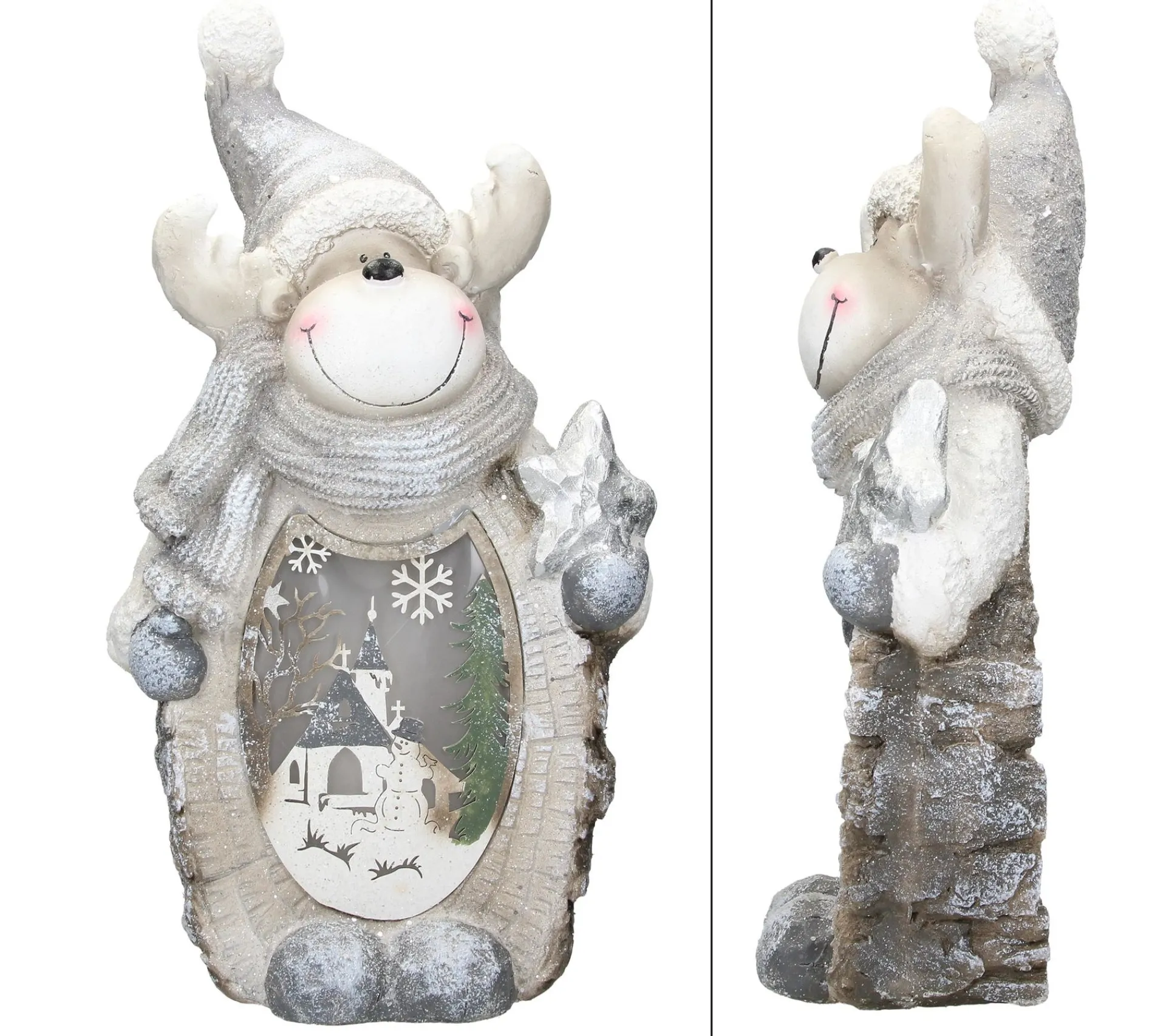 Flash Sale ECD GERMANY Figurine De Renne Avec Eclairage Led 53 Cm Décoration Ornement D'Interieur Noël