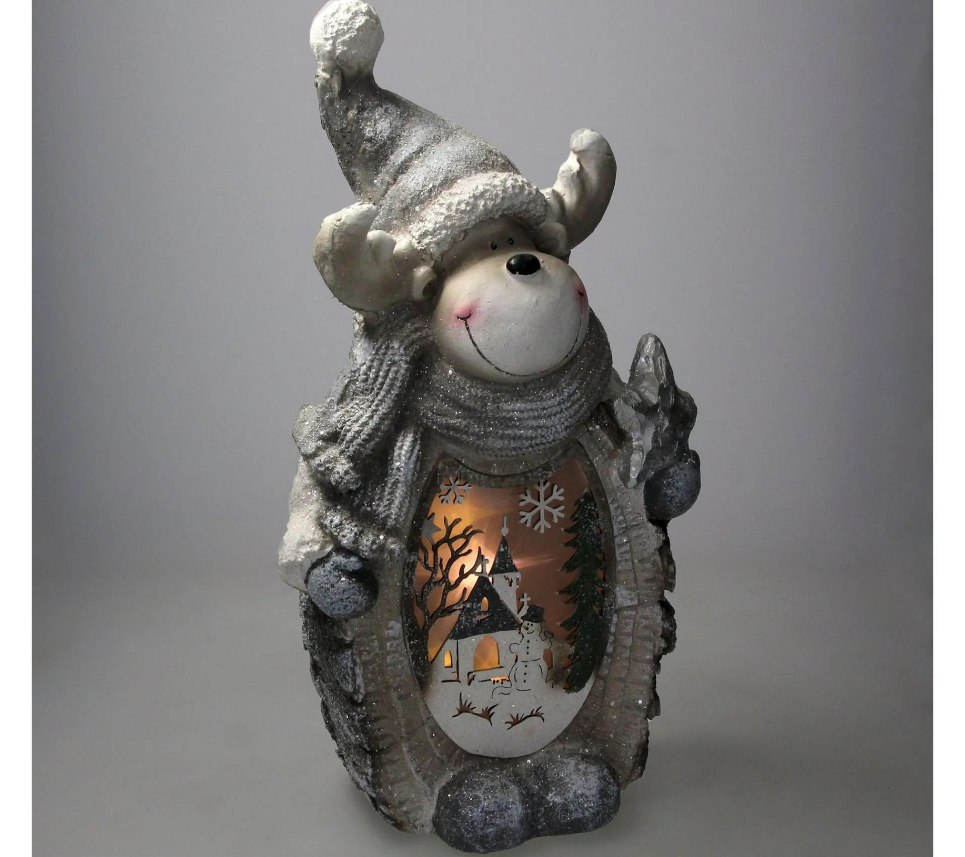Flash Sale ECD GERMANY Figurine De Renne Avec Eclairage Led 53 Cm Décoration Ornement D'Interieur Noël