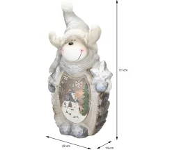 Flash Sale ECD GERMANY Figurine De Renne Avec Eclairage Led 53 Cm Décoration Ornement D'Interieur Noël