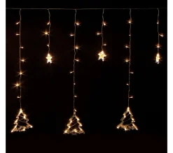Flash Sale ECD GERMANY Rideau Lumineux Avec Etoile 138 Leds Blanc Chaud Décoration De Noël 8 Fonctions
