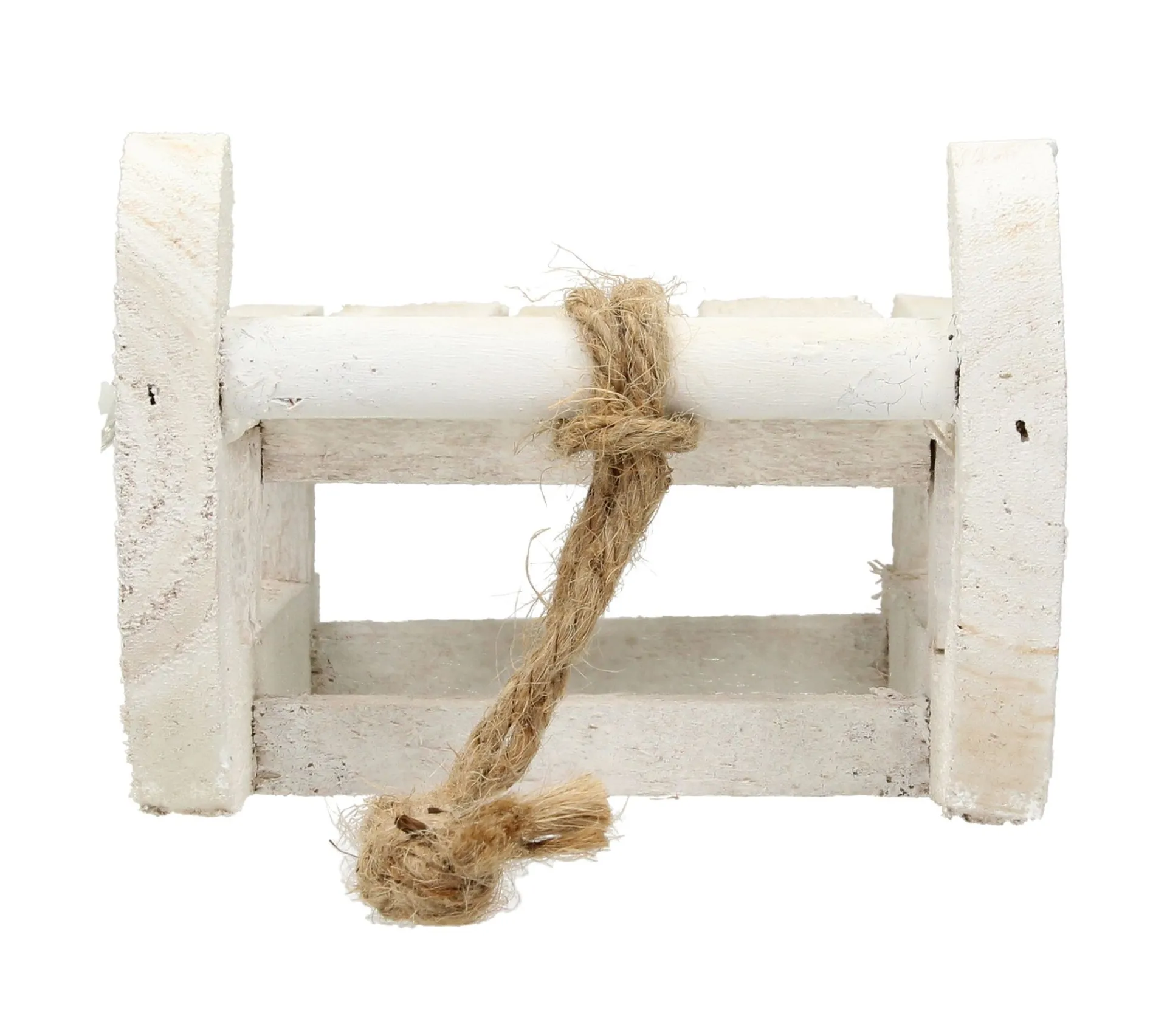 Sale ECD GERMANY Traineau Décoratif Avec Guirlande 25 Led Décoration De Noël Bois Blanc 31,5 Cm