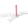 FACKELMANN Anniversaire Et Autres Fêtes^ Set Support "Happy Birthday" Et 8 Bougies D'Anniversaire Rio Party
