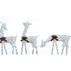 Hot * Famille De Rennes De Noël 270X7X90 Cm Blanc Blanc Froid Maille