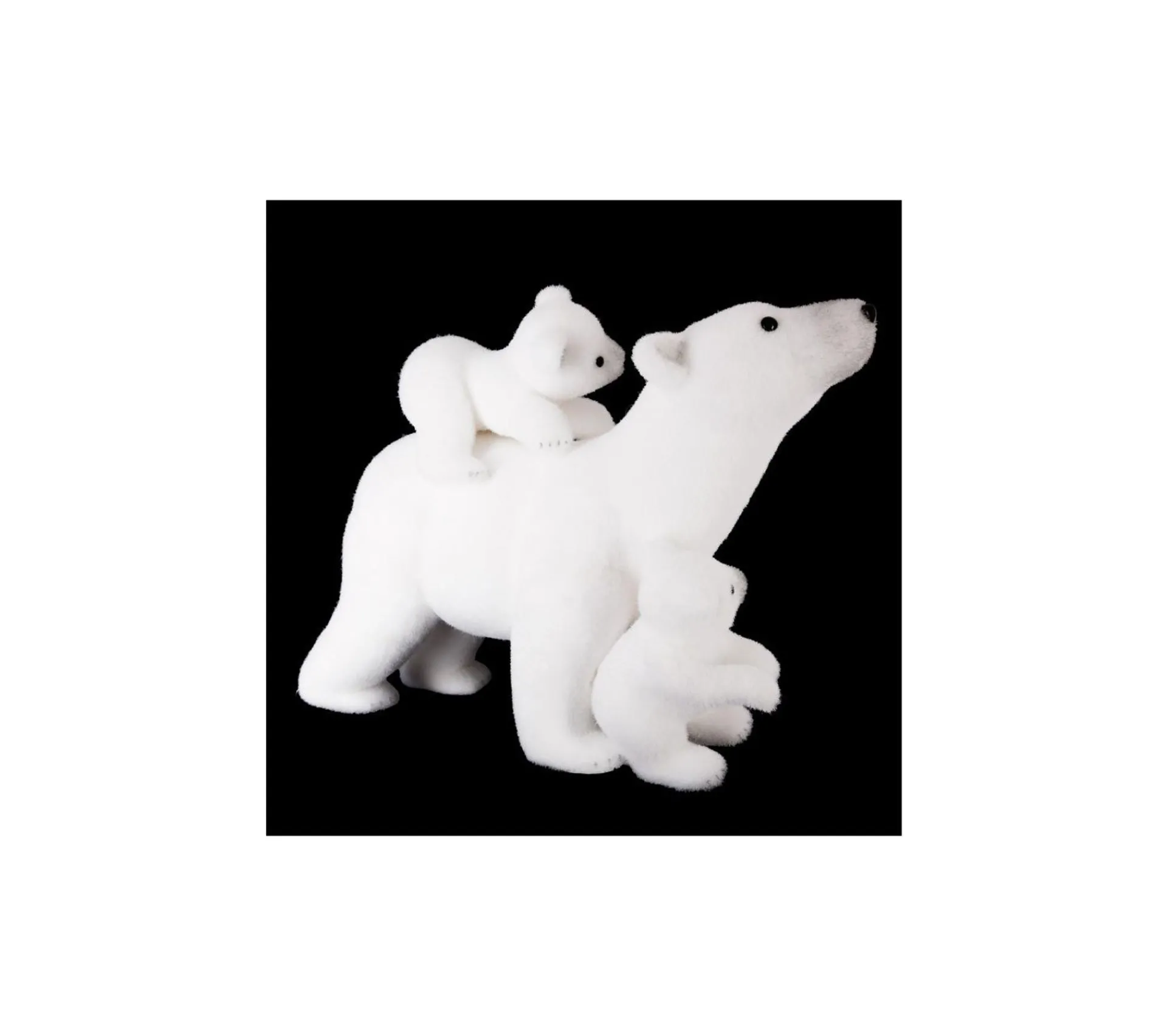 Sale * Famille D'Ours Déco "Manteau" 52Cm Blanc