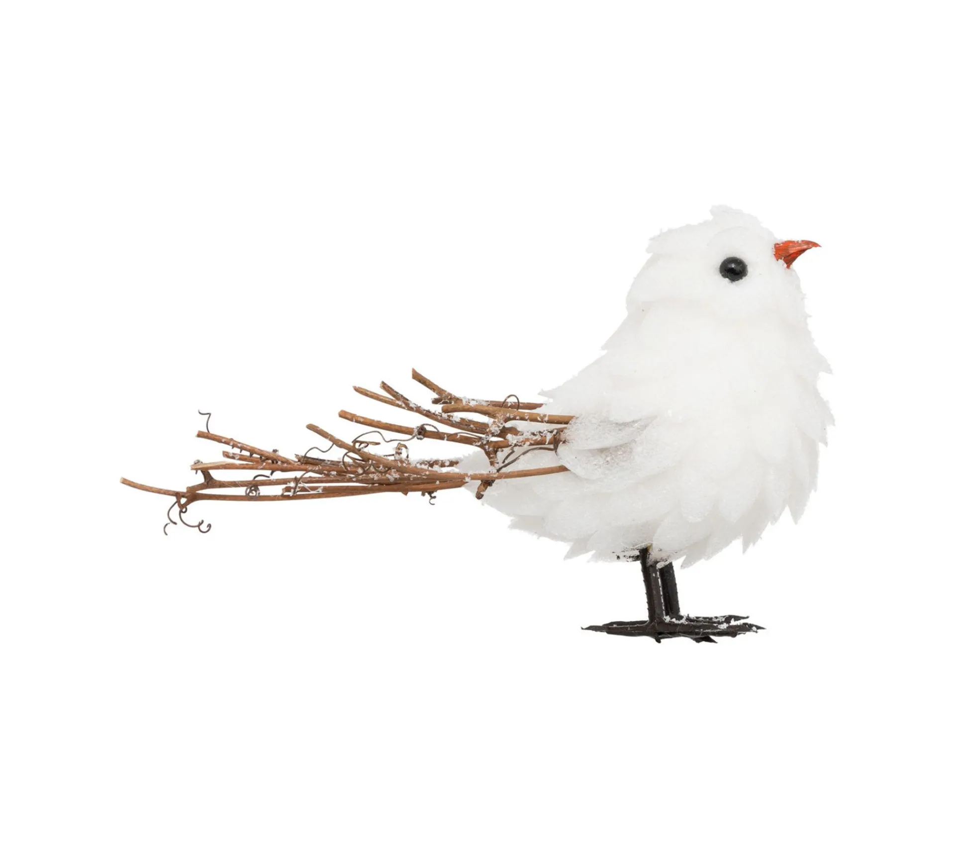 Best FEERIC LIGHTS AND CHRISTMAS Déco De Noël Oiseau Blanc Paillete 17 X 8 X H 11 Cm