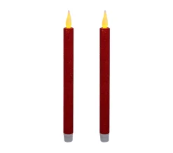 New FEERIC LIGHTS AND CHRISTMAS Set 2 Bougies Chandelles Lumineuses A Led Rouge