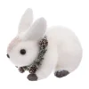 Flash Sale FEERIC LIGHTS AND CHRISTMAS Déco De Noël Lapin Avec Couronne Décoree 14 X 16.8 Cm