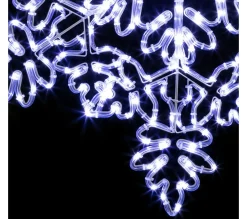 Hot FEERIC LIGHTS AND CHRISTMAS Déco Flocon En Tube Lumineux 360 Led Blanc Froid H 85 Cm
