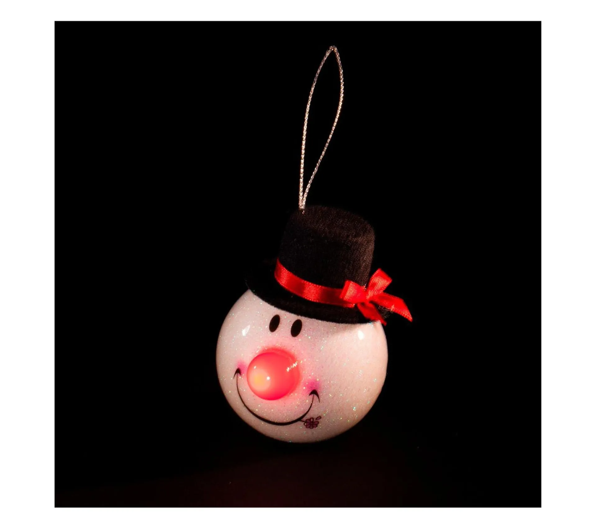 Cheap FEERIC LIGHTS AND CHRISTMAS Décoration De Noël Lumineuse Tete De Bonhomme De Neige Avec Nez Rouge Led Clignotante