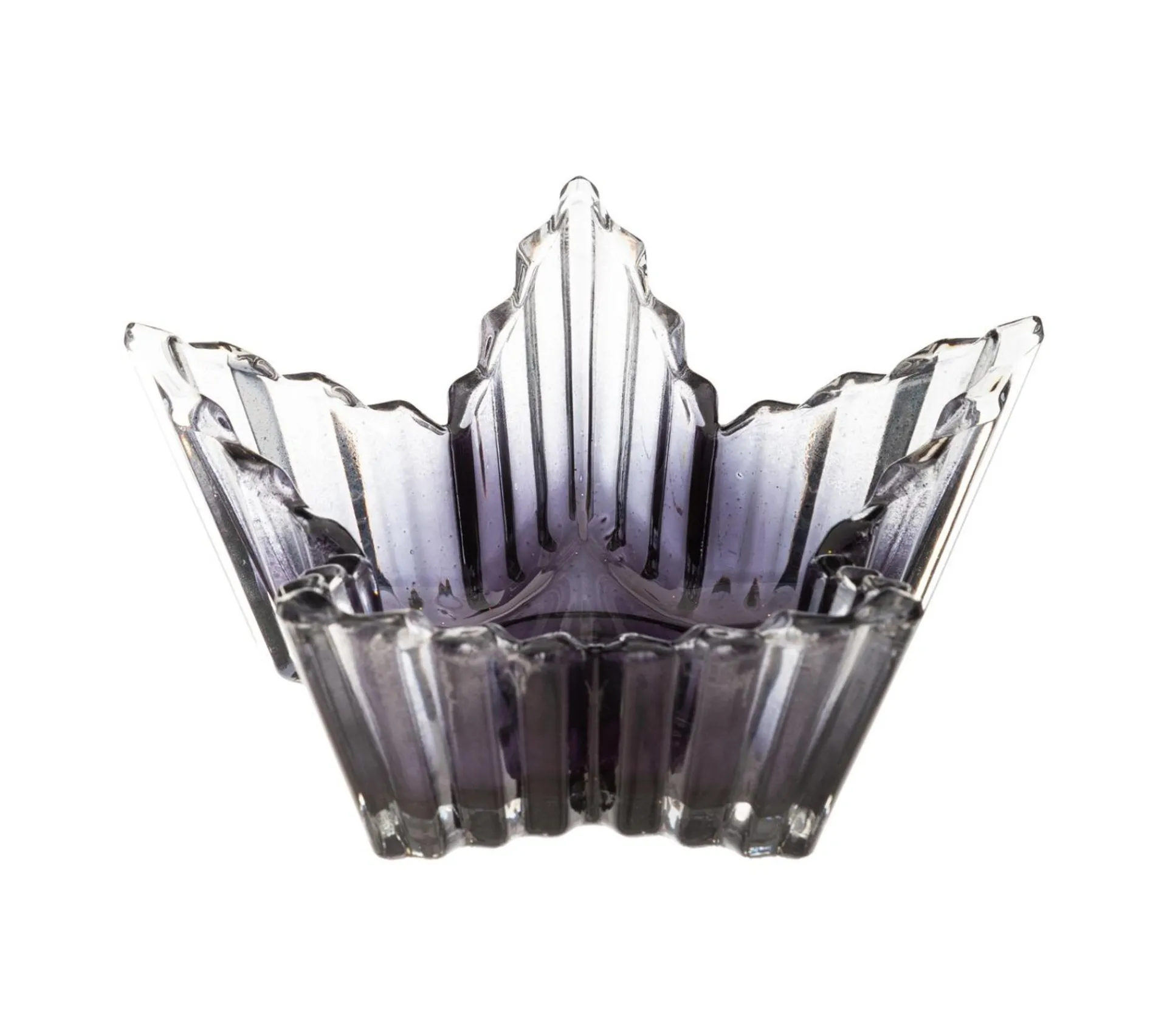Sale FEERIC LIGHTS AND CHRISTMAS Bougeoir Photophore Etoile En Verre Strie