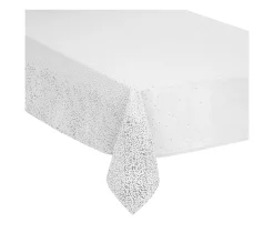 Hot FEERIC LIGHTS AND CHRISTMAS Nappe En Coton Et Polyester Blanc Imprime Leopard Argente 140 X 240 Cm
