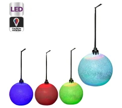 Outlet FEERIC LIGHTS AND CHRISTMAS Décoration Lumineuse Boule Led A Variation De Couleur H 7.5 Cm
