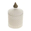 Shop FEERIC LIGHTS AND CHRISTMAS Bougie Parfumee Dans Pot En Verre Avec Relief Et Couvercle 190G