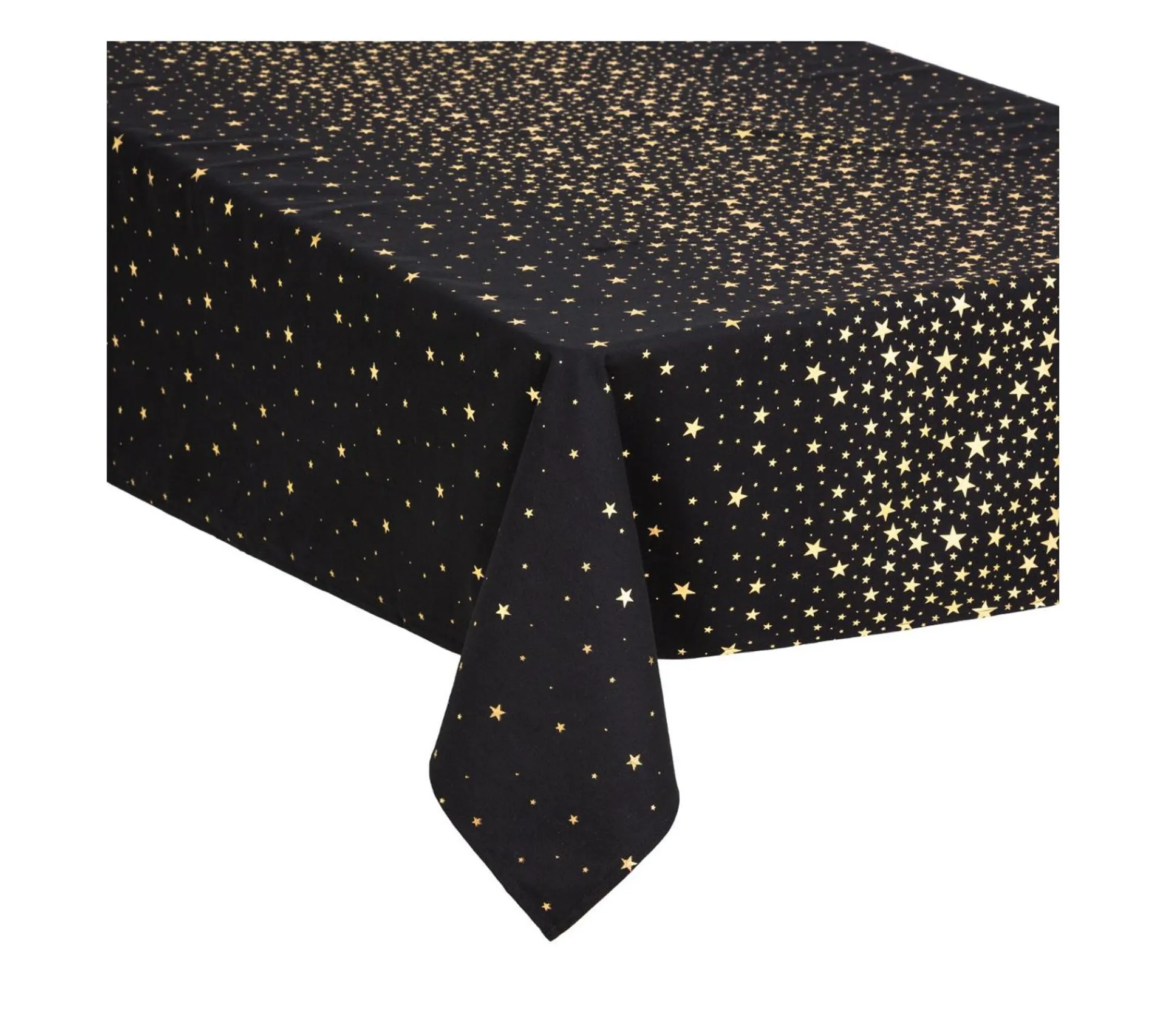 Hot FEERIC LIGHTS AND CHRISTMAS Nappe En Coton Noir Et Etoiles 140 X 360 Cm