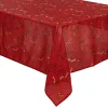 Hot FEERIC LIGHTS AND CHRISTMAS Nappe Anti-Taches Rouge Imprime Joyeux Noël Dore 140 X 240 Cm