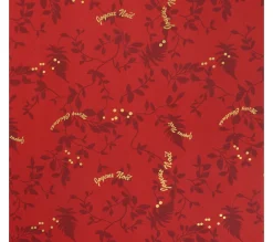 Hot FEERIC LIGHTS AND CHRISTMAS Nappe Anti-Taches Rouge Imprime Joyeux Noël Dore 140 X 240 Cm