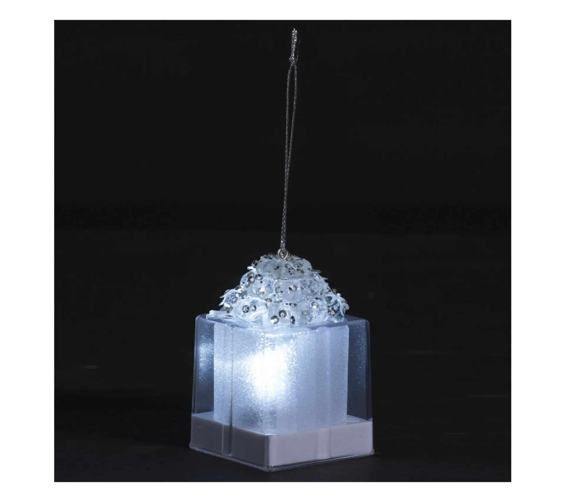 Fashion FEERIC LIGHTS AND CHRISTMAS Décoration De Noël Lumineuse Paquet Cadeau A Suspendre H 7.5 Cm