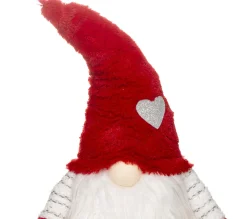 Hot FEERIC LIGHTS AND CHRISTMAS Pere Noël Scandinave Assis Rouge Et Blanc H 64 Cm