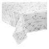 Hot FEERIC LIGHTS AND CHRISTMAS Nappe Canevas Blanche Avec Etoiles Argentees Et Pailletees 140 X 360 Cm