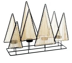 Store FEERIC LIGHTS AND CHRISTMAS Photophore De Noël Design Milano - 4 Bougies - Noir