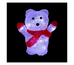 Fashion FEERIC LIGHTS AND CHRISTMAS Décoration Lumineuse Personnage Lumineux 16 Led Blanc Froid Lumiere Fixe H 18 Cm