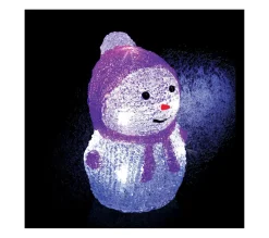 Hot FEERIC LIGHTS AND CHRISTMAS Décoration De Noël Lumineuse Bonhomme De Neige 8 Led H 16.5 Cm