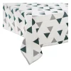 New FEERIC LIGHTS AND CHRISTMAS Nappe Ecru Imprimee Triangle Et Pointille En Argent 140 X 240 Cm