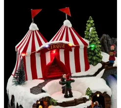 Flash Sale FEERIC LIGHTS AND CHRISTMAS Village De Noël Chapiteau Et Dirigeable Lumineux - Multicolore