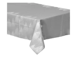 Best FEERIC LIGHTS AND CHRISTMAS Nappe Grise Imprime Sapin Argente 140 X 360 Cm