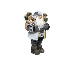 Shop FEERIC LIGHTS AND CHRISTMAS Pere Noël Traditionnel Skieur H 45 Cm