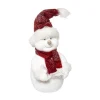 Best Sale FEERIC LIGHTS AND CHRISTMAS Déco De Noël Bonhomme De Neige Avec Echarpe Et Bonnet Rouge H 40 Cm