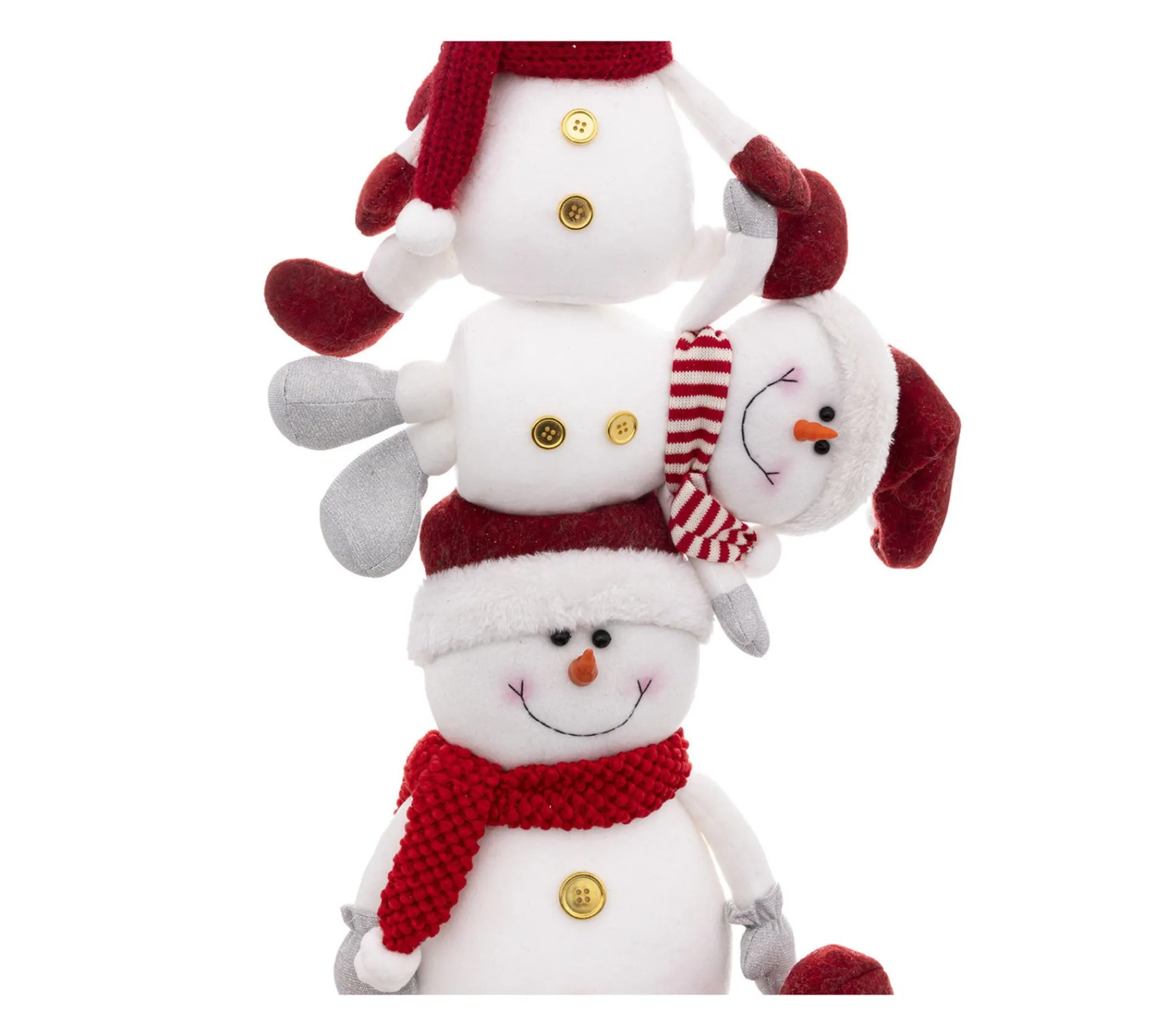Store FEERIC LIGHTS AND CHRISTMAS Déco De Noël Pyramide 3 Bonhommes De Neige H 75 Cm