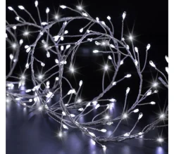 Shop FEERIC LIGHTS AND CHRISTMAS Guirlande Lumineuse Boa 5 Metres 400 Microled Blanc Froid 8 Jeux De Lumiere