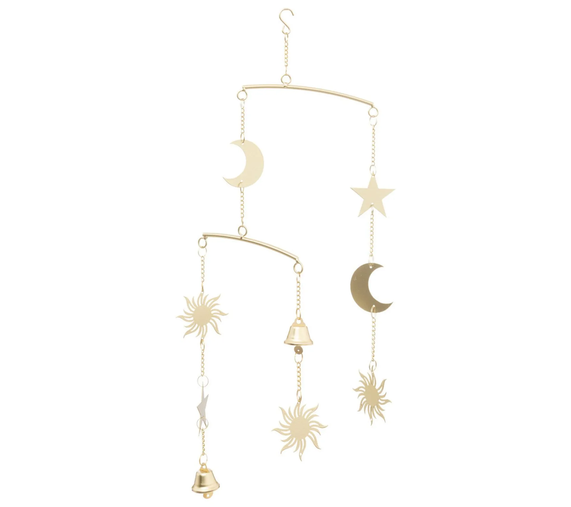 Shop FEERIC LIGHTS AND CHRISTMAS Déco De Noël Suspension En Metal Dore H 48 Cm