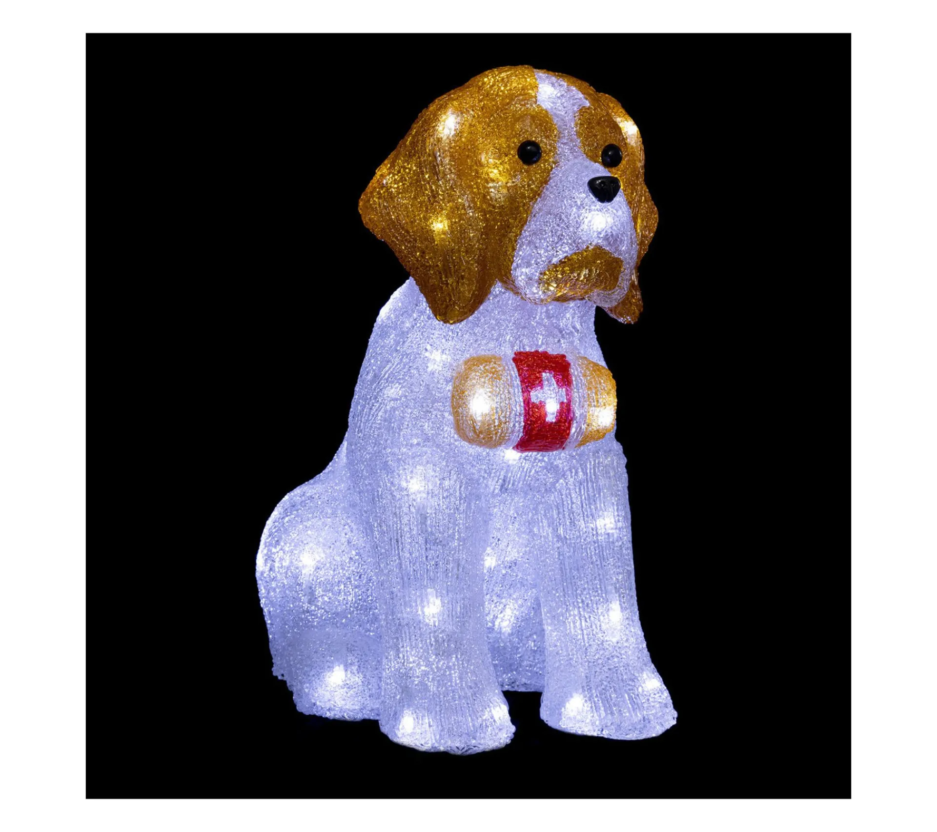 New FEERIC LIGHTS AND CHRISTMAS Déco Lumineuse Chien Saint-Bernard 40 Led Blanc Froid H 38 Cm