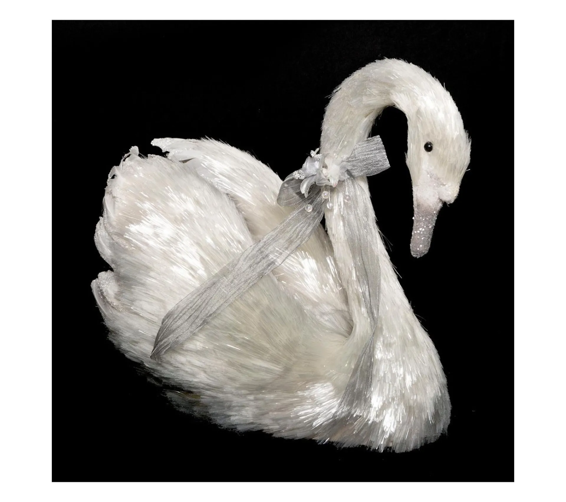 Clearance FEERIC LIGHTS AND CHRISTMAS Objet Déco Cygne Blanc Irise L 36 Cm