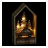 Cheap FEERIC LIGHTS AND CHRISTMAS Maison En Bois Avec Déco Lumineuse 4 Led Blanc Chaud H 17 Cm