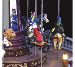 Outlet FEERIC LIGHTS AND CHRISTMAS Village De Noël Carrousel Anime, Lumineux Et Musical - Multicolore