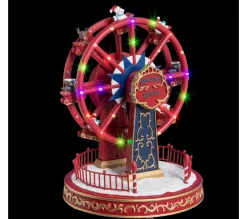 Best FEERIC LIGHTS AND CHRISTMAS Manege De Noël Lumineux, Anime Et Musical Grande Roue Collection Village A La Fete Foraine