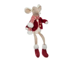 Best FEERIC LIGHTS AND CHRISTMAS Déco De Noël Peluche Décorative Souris H 27 Cm