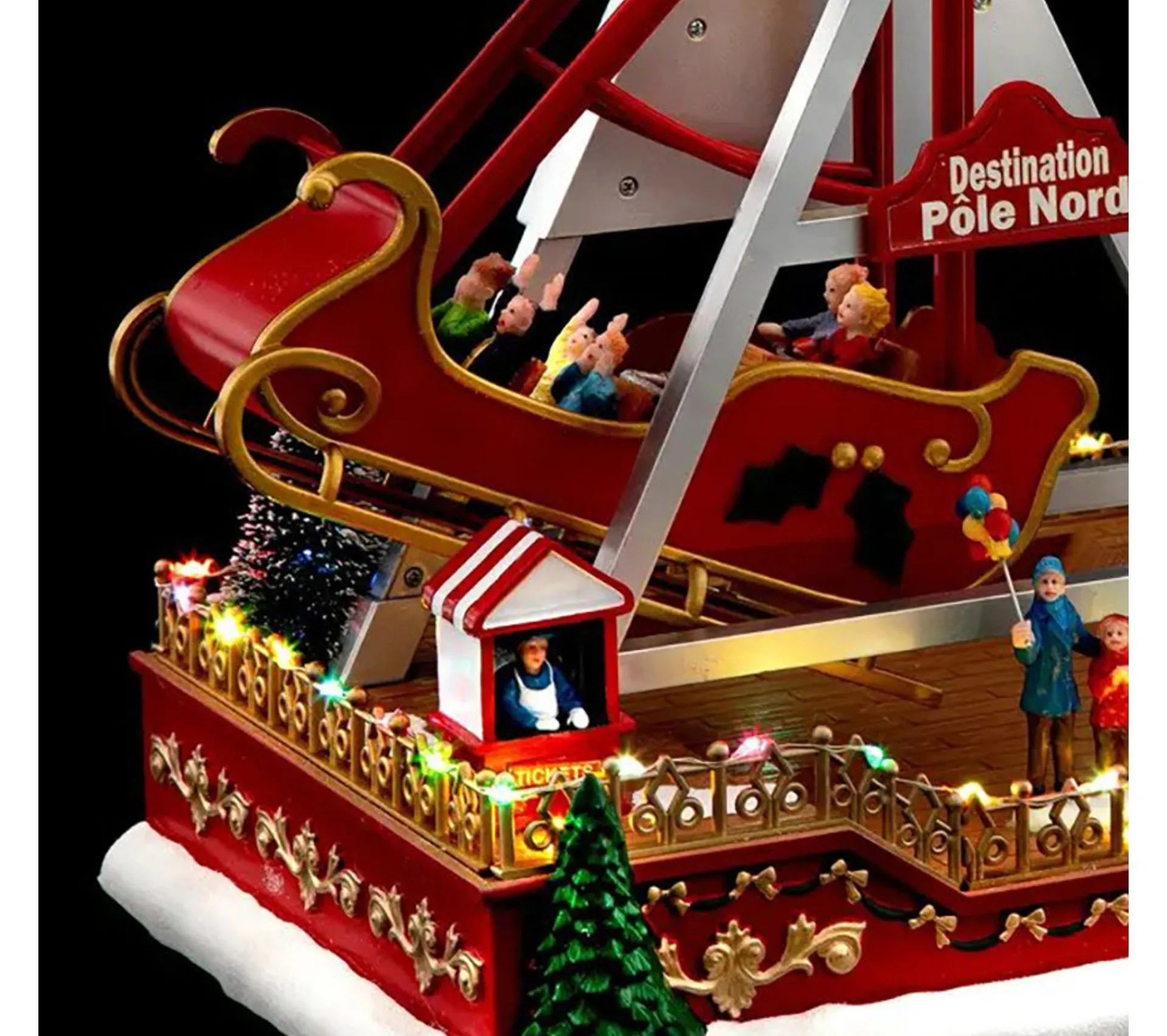 Online FEERIC LIGHTS AND CHRISTMAS Village De Noël Traineau Du Pere Noël Anime - Multicolore