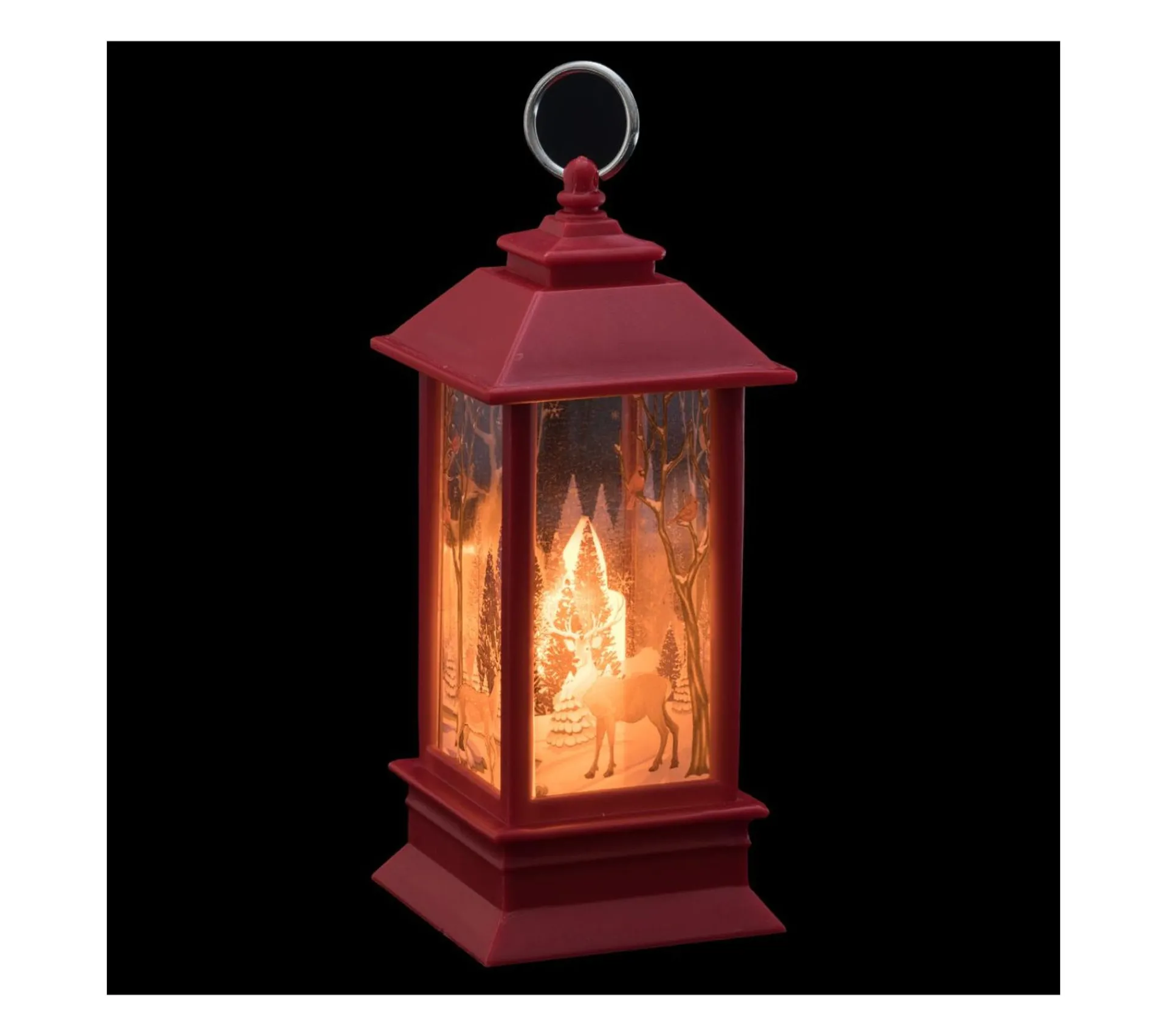 Discount FEERIC LIGHTS AND CHRISTMAS Décoration De Noël Lumineuse Mini Lanterne Rouge H 13 Cm
