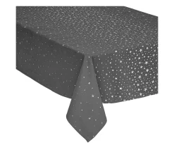 Cheap FEERIC LIGHTS AND CHRISTMAS Nappe En Coton Gris Et Etoiles Argent 140 X 240 Cm