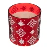 Flash Sale FEERIC LIGHTS AND CHRISTMAS Bougie Parfumee Dans Photophore En Verre Décore Avec Couvercle H 10 Cm
