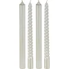 Online FEERIC LIGHTS AND CHRISTMAS Lot De 4 Bougies Batons Paillete Et Twiste Blanc H 25 Cm