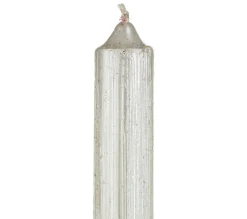 Online FEERIC LIGHTS AND CHRISTMAS Lot De 4 Bougies Batons Paillete Et Twiste Blanc H 25 Cm
